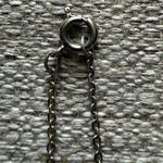 Silver bracelet red floral rectangle bead two small red beads and lobster claw Photo 5