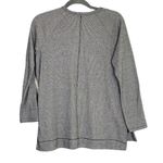 ZARA  Trf. Striped Long Sleeve Oversized High Low Hem Stretch Top S Black Grey Photo 3