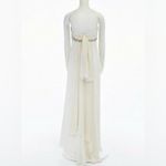 Notte Marchesa cream strapless beaded layered silk wedding formal dress, size 0 Photo 1