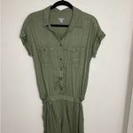 Aerie  Olive Green Short Sleeve Utility Romper Small Photo 1