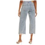 Avec Les Filles Size 26 High Rise Distressed Raw Hem Wide Leg Acid Wash Jeans Photo 1