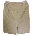 Merona  Tan Khaki Business Pencil Stretch Suit Skirt Pockets Size 2 Photo 1