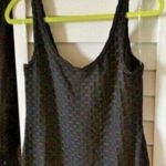 NEW Black Textured Romper Tank Type Junior Large unitard Size undefined Photo 0