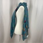 NEW Paloma Clothing Bird Print Lightweight Scarf Blue Photo 3
