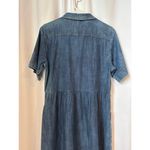 Lilla P blue Denim collared midi dress button front short sleeves small Photo 12