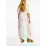 Sleeper Greta Layered Gingham Midi Dress Pink Vichy Womens Size Large Photo 3