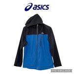 ASICS unisex blue black rain full zip hoodie jacket size S Photo 1