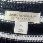 Christopher & Banks  coastal striped sweater with cowl neckline size L petite Photo 3