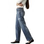 PacSun Jordyn Low Rise Straight Leg Jeans Ripped Dark Blue Wash NWT Size 29 Photo 4