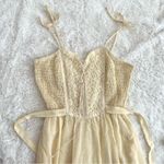 Vintage Boho Fairytale Prairie Ruffle Lace Sweetheart Neckline Maxi Dress White Photo 4