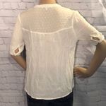 Miss Me  Sheer Off White Lacy Crinkled Top XS Photo 5