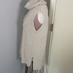 BCBGeneration  Sweater Poncho XS/S Sleeveless Open Back Turtleneck Fringe Photo 1