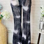 Boutique Black & White Sheer Flare Leg Pants Photo 1
