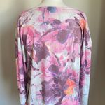 Time & Tru  Pink Floral Sublimation Top Size L Photo 3