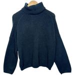 Abercrombie & Fitch  Black Ribbed Chunky Knit Long Sleeve Turtleneck Sweater Sz M Photo 1