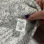 Chelsea 28 Grey Heather Silver Sequins Cold Shoulder Long Sleeve Cable Sweater Photo 9