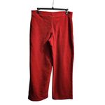Red Fleece Lounge Pants with Embroidered Stars Drawstring Casual M Size M Photo 1