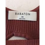 Babaton  Maroon Ribbed Cut-Out Winslet Racerback Fitted Mini Dress‎ Womens XS Photo 8