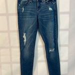 Bebe Lightly Distressed Bejeweled Pocket Skinny Jeans Penelope Wash Size 26 Photo 0