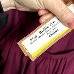 Prairie Underground Ruffle Tee Womens Size Small African Violet NWT NEW Maroon Red Photo 1