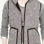 J.Crew  Quilted Vest in Black & White Chevron Print, size XS Photo 0