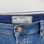 Free People  High Waist Skinny Jeans Women 30 Blue Jean Cotton Distressed Raw Hem Photo 4