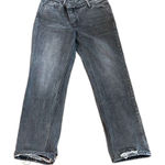 Vervet  Kassie Boyfriend Crossover Jeans Gray Ripped Distressed Size 26 Photo 0