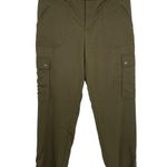 Elevenses Anthropologie Womens Olive Green Cargo Utility Jogger Pants Size 6 Photo 0