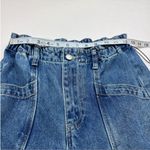 OAT New York High Waist Slouchy Women SZ Small Blue Denim Jean Paper Bag Mom NEW Photo 1