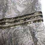 Carmen Marc Valvo  Brocade Dress Cream Gold Photo 4