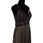 Vintage Roulette Lace Accordion Pleated Semi Sheer Lined Dress Black Size Medium Photo 2