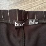 Boohoo  Black Pinstripe Flared Pants 6 NWOT Photo 2