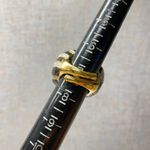 Mens Statement Ring Large Square Pink Gemstone Gold Tone Bold Fashion Ajustable Photo 6