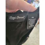 Maggie Barnes 4X Black Embroidered Swirls 3/4 Sleeve Top Plus Size Photo 3