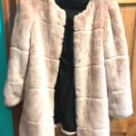 ZARA Beige Fur Coat Photo 0