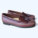 G.H. Bass Jackie Brown Leather Kiltie Tassel Loafers Classic Slip Photo 3