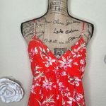 Naked Zebra NTM: NWT Spaghetti Strap Reddish Orange Floral Tank Top Sz M Photo 0
