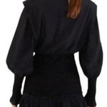 Farm Rio Black Heart Neckline Smocked Detail Mini Dress Size S NWT Photo 1