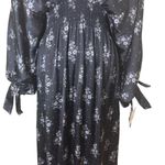 MISA Los Angeles Ales Floral Black Maxi Smocked Dress Size Medium Photo 6