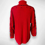 I.B. DIFFUSION Vintage Sweater With Beading And Embroidery Small | EUC Red Photo 5