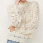 LC Lauren Conrad  Cream Lace Knit Sweater Photo 0