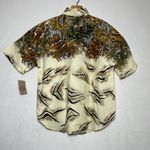 Denim Republic Vintage 90s NWT! Safari Artsy Animal Button Shirt Women Size L Brown Size L Photo 2