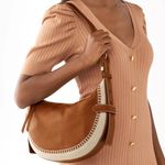 Fossil Like New  Leather Harwell Hobo Bag Saddle Brown Retail $295.00 Photo 3