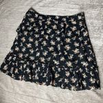 Topshop  Black Floral Ruffled Viscose A-Line Women's Skirt Size 10 EUC Preppy Photo 11