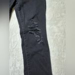 PacSun  Black Mom denim jeans  Distressed details raw hem size 27 inseam 26 in Photo 14
