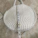 La Regale  Round Rope Bag Circle Tote Bag‎ White speckled Accents woven NWT Photo 6
