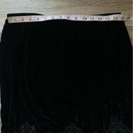 Vintage Carole Little Elegant Black Silk Blend Embroidered Skirt L Size L Photo 5