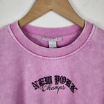 Balanced Motion Tie Dye Sweatshirt Pink Embroidered New York Champs Graphic Top Size M Photo 11