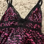 Betsey Johnson Rare  lace pink and black chemise Y2K Photo 1