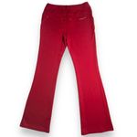 IMAN Dark Red Maroon Mid Rise Knit Pants NWOT Size 6 A Photo 1